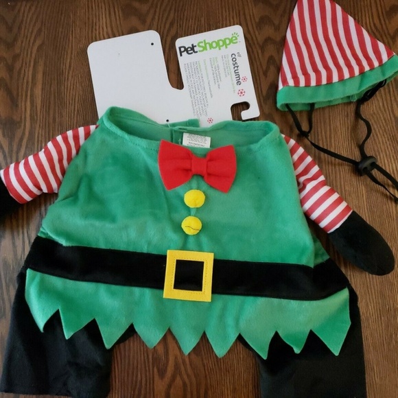 Santa's little helper Elf Costume for Dogs Petshoppe Size Medium/Large - Picture 1 of 4